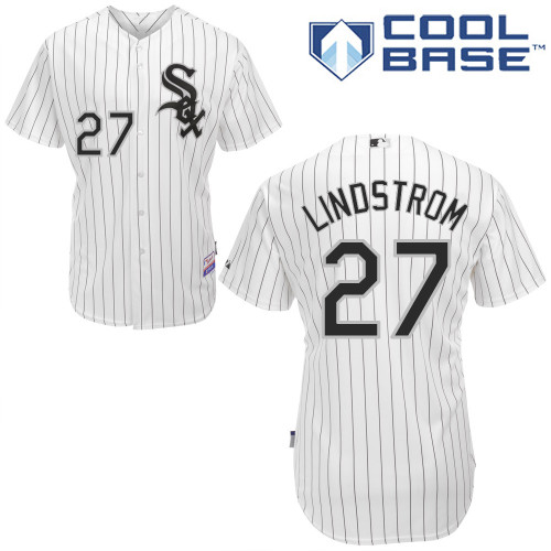 Matt Lindstrom #27 MLB Jersey-Chicago White Sox Men's Authentic Home White Cool Base Baseball Jersey